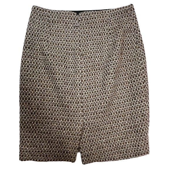 J. Crew Timber Metallic Tweed Pencil Skirt Wool Size 8 - Picture 4 of 11